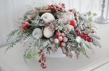 Bouquet de fleurs pour noel