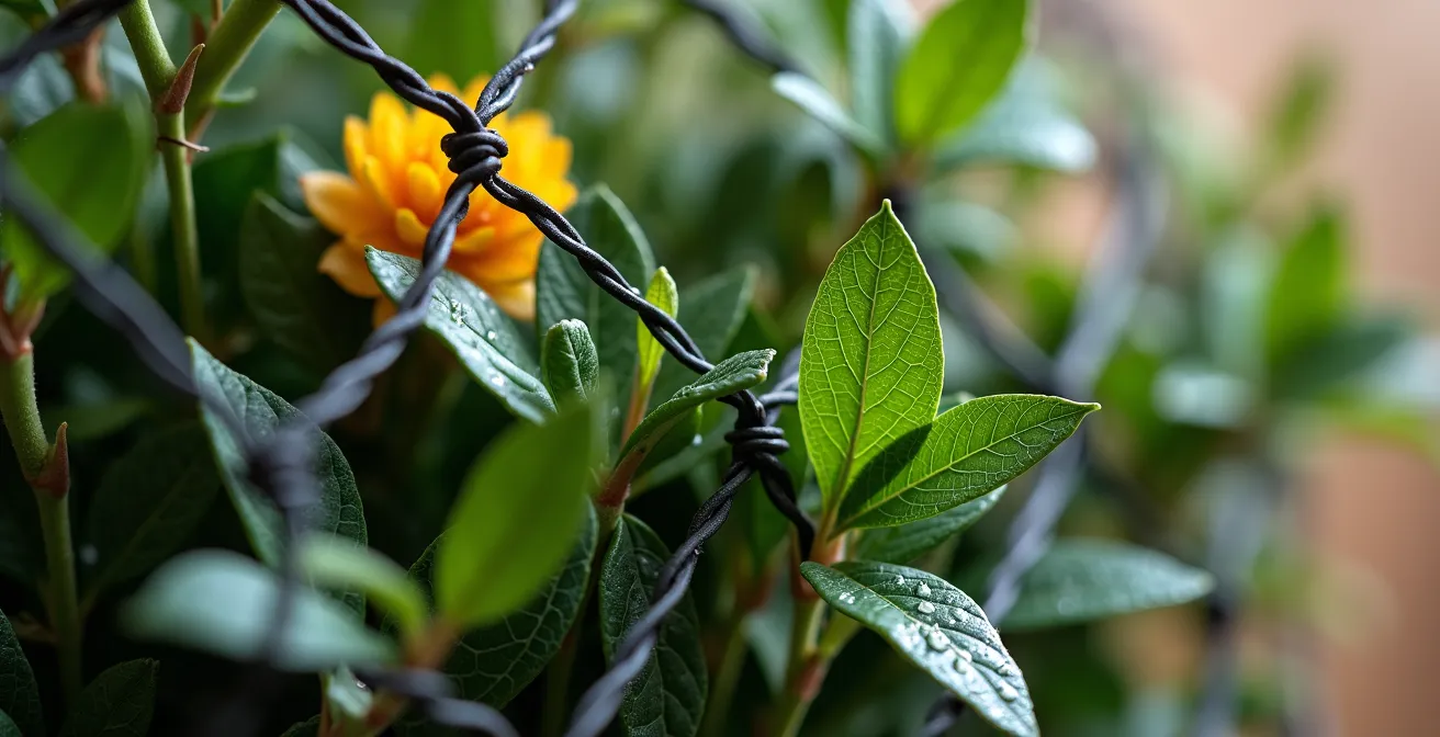 Technique de construction florale en deux temps avec base de feuillage